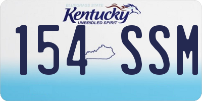 KY license plate 154SSM
