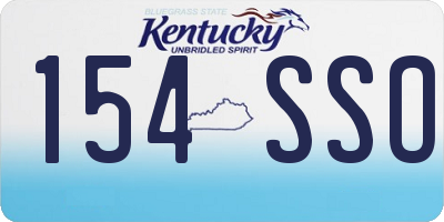 KY license plate 154SSO