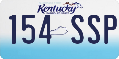 KY license plate 154SSP