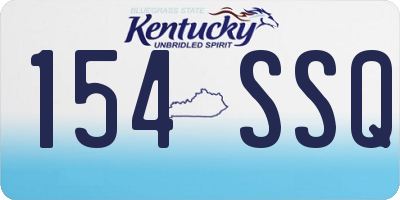 KY license plate 154SSQ