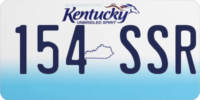 KY license plate 154SSR