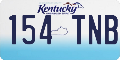 KY license plate 154TNB