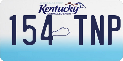 KY license plate 154TNP