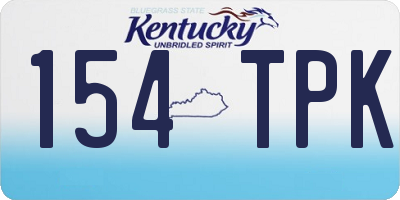 KY license plate 154TPK