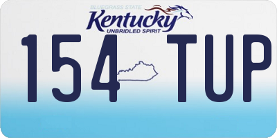 KY license plate 154TUP