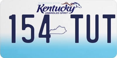 KY license plate 154TUT