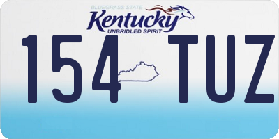 KY license plate 154TUZ