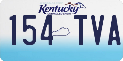 KY license plate 154TVA