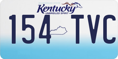 KY license plate 154TVC