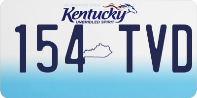 KY license plate 154TVD