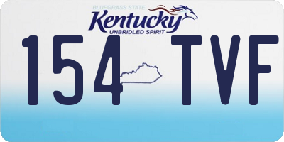 KY license plate 154TVF