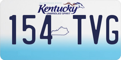 KY license plate 154TVG