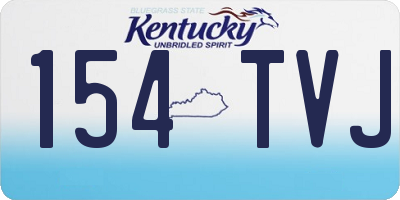 KY license plate 154TVJ