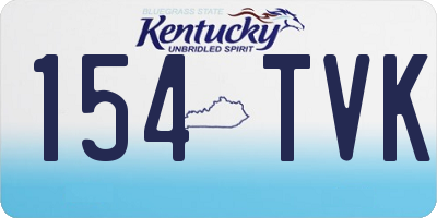 KY license plate 154TVK