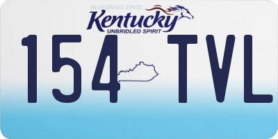 KY license plate 154TVL
