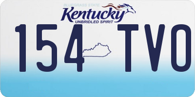 KY license plate 154TVO