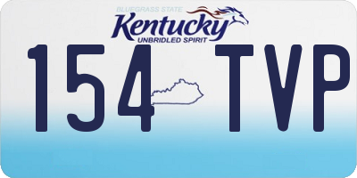 KY license plate 154TVP