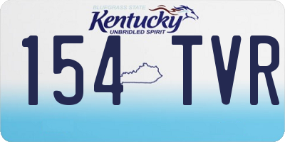 KY license plate 154TVR