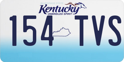 KY license plate 154TVS