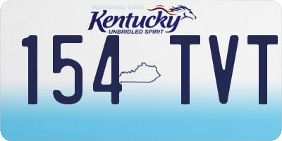 KY license plate 154TVT