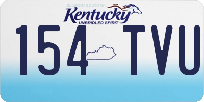 KY license plate 154TVU