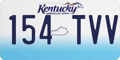 KY license plate 154TVV