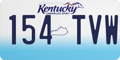 KY license plate 154TVW