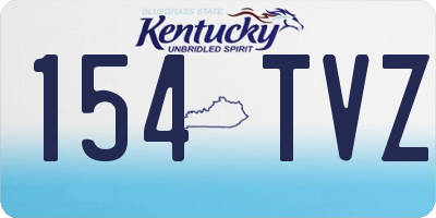 KY license plate 154TVZ