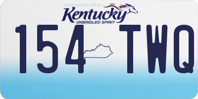 KY license plate 154TWQ
