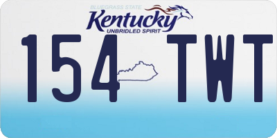KY license plate 154TWT