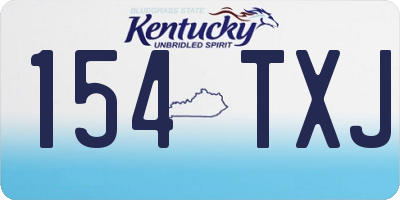 KY license plate 154TXJ