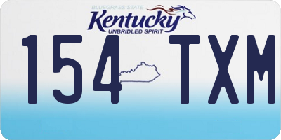 KY license plate 154TXM
