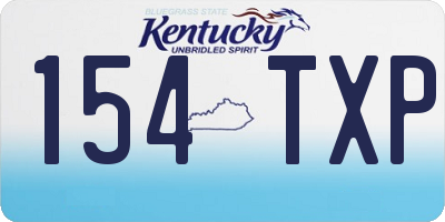 KY license plate 154TXP