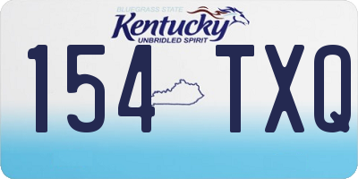 KY license plate 154TXQ