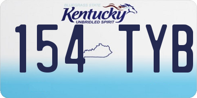 KY license plate 154TYB
