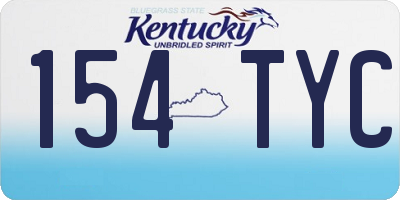 KY license plate 154TYC