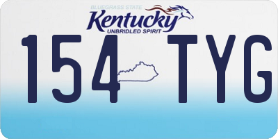 KY license plate 154TYG