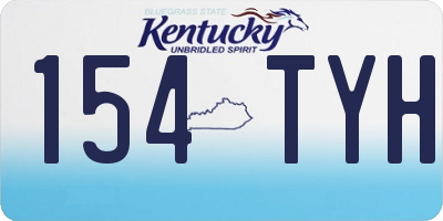 KY license plate 154TYH