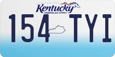 KY license plate 154TYI