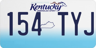 KY license plate 154TYJ