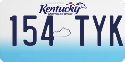 KY license plate 154TYK