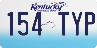 KY license plate 154TYP