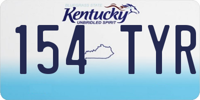KY license plate 154TYR