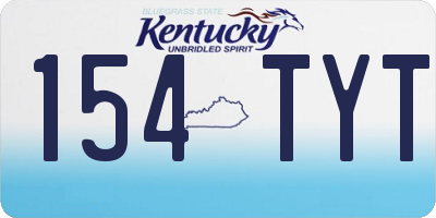KY license plate 154TYT