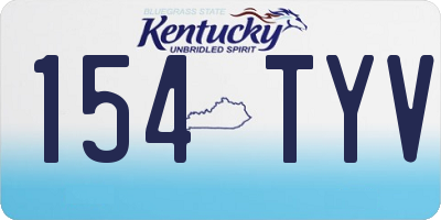 KY license plate 154TYV