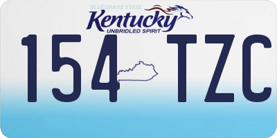 KY license plate 154TZC
