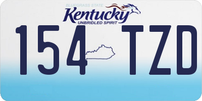 KY license plate 154TZD