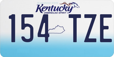 KY license plate 154TZE