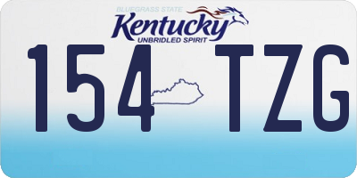 KY license plate 154TZG