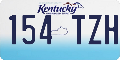 KY license plate 154TZH